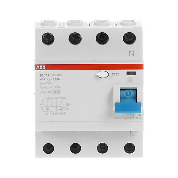 ABB FI-Schutzschalter 4p,Type F, 40A, 30mA F204F-40/0,03
